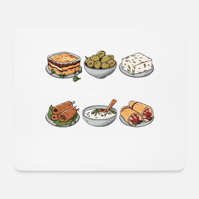 Die griechische Küche ist ein Liebhaber des Glücks - Mousepad (Querformat) - Weiß