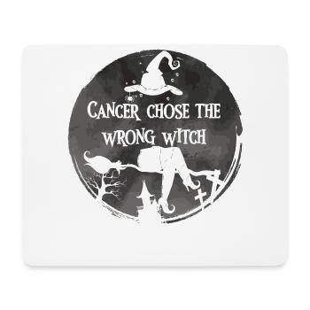 Le cancer a choisi l’essoreuse du cancer de la peau de sorcière - Tapis de souris (format paysage) - blanc - Devant