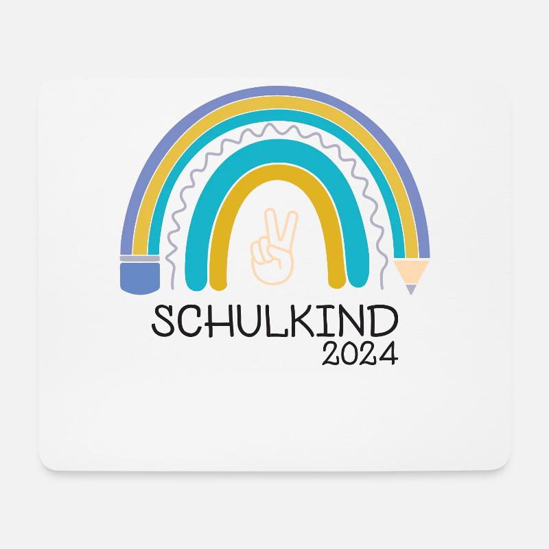 Schulanfang Einschulung Schulkind 2024 - Mousepad (Querformat) - Weiß