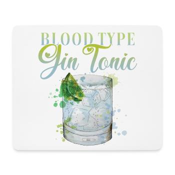 Blood Type gin and tonic cocktail for bartenders - Mouse Pad (horizontal) - white - Front