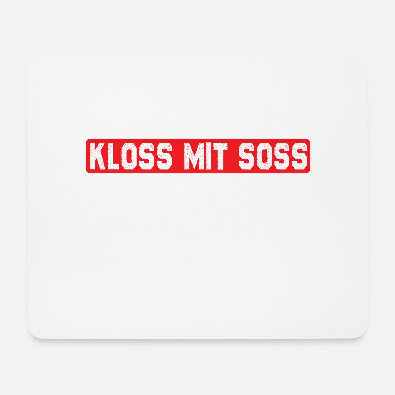 Deutsches Essen Klöße Nürnberg Mundart Dialekt - Mousepad (Querformat) - Weiß