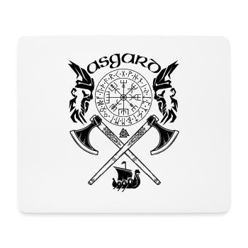 Asgard-VIKING-Viking SYMBOLES-RUNES VIKINGS - Tapis de souris (format paysage) - blanc - Devant