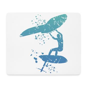 Wing Foil Wingsurfing Woman Foil Wing - Mouse Pad (horizontal) - white - Front