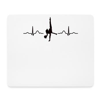 Gymnast with ball rhythmic gymnastics - Mouse Pad (horizontal) - white - Front