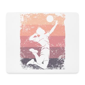 Volleyball Player Retro Beach Volleyball - Mouse Pad (horizontal) - white - Front