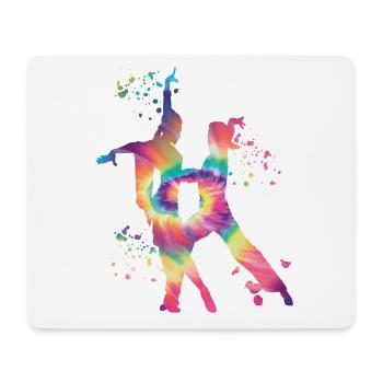 Danseur d’aquarelle de couple de danse latine - Tapis de souris (format paysage) - blanc - Devant