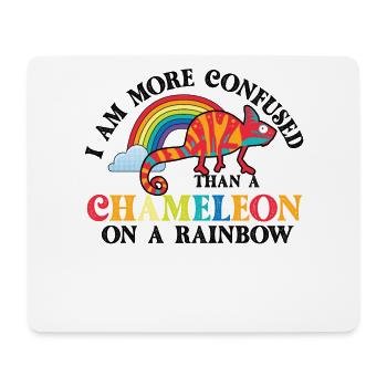 Ich Bin Verwirrter Als Ein Chamäleon - Mousepad (Querformat) - Weiß - Vorne