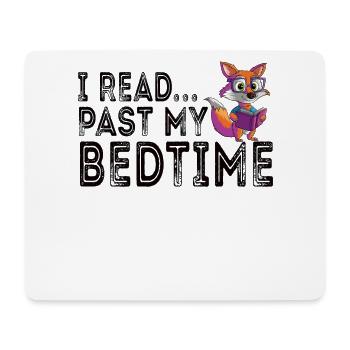 I read after bedtime Lesefuchs - Mouse Pad (horizontal) - white - Front