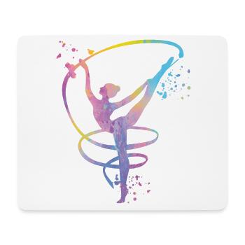 Gymnaste avec gymnastique rythmique à bande - Tapis de souris (format paysage) - blanc - Devant