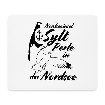 Perle de Sylt en mer du Nord - Tapis de souris (format paysage) - blanc - Devant