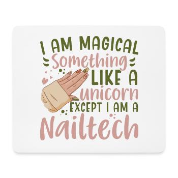 Ich Bin Ein Magisches Einhorn Nail Tech - Mousepad (Querformat) - Weiß - Vorne