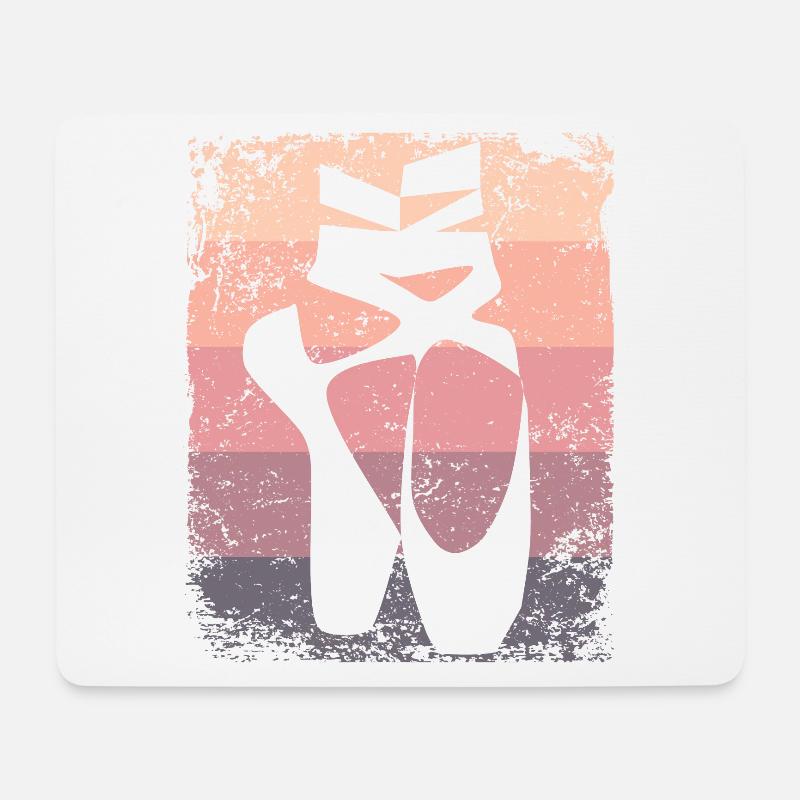 Ballettschuhe Vintage Frau Ballerina - Mousepad (Querformat) - Weiß