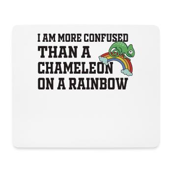 Ich Bin Verwirrter Als Ein Chamäleon - Mousepad (Querformat) - Weiß - Vorne