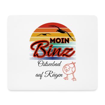 Moin Binz with seagull in retro style island Rügen/Binz - Mouse Pad (horizontal) - white - Front