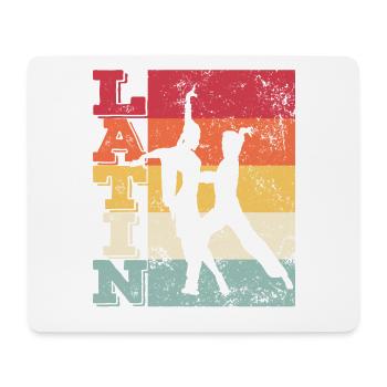 Latin Dance Couple Retro Formation Rumba Dancer - Mouse Pad (horizontal) - white - Front