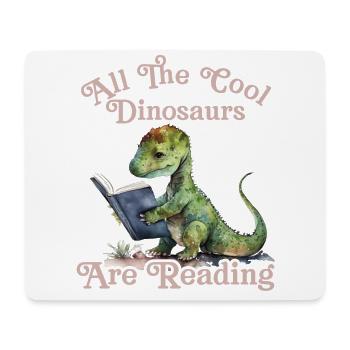 Alle Coolen dinosaurier Lesen Kids - Mousepad (Querformat) - Weiß - Vorne
