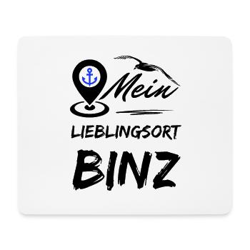 Binz mein Lieblingsort-Ostseebad Binz-Möwe Anker - Mousepad (Querformat) - Weiß - Vorne