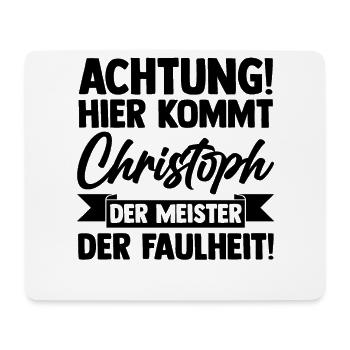 Vorname Chris Christoph - Mousepad (Querformat) - Weiß - Vorne
