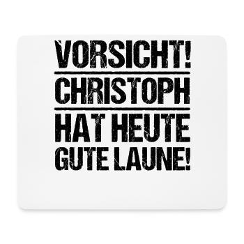 Vorname Chris Christoph - Mousepad (Querformat) - Weiß - Vorne