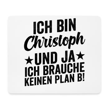 Vorname Chris Christoph - Mousepad (Querformat) - Weiß - Vorne