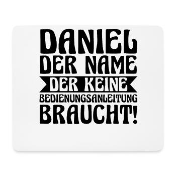 Vorname Daniel - Mousepad (Querformat) - Weiß - Vorne