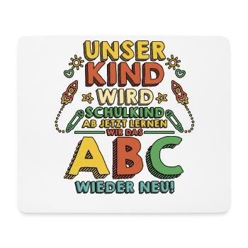 Parents : Scolaire, Enfant, École primaire, Première année, Inscription - Tapis de souris (format paysage) - blanc - Devant