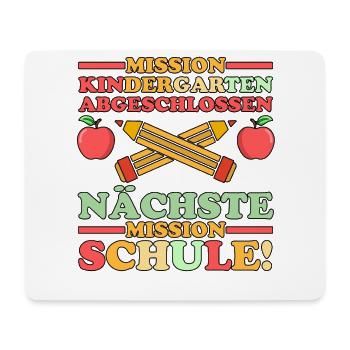 1st class school child beginning of school kindergarten day care E - Mouse Pad (horizontal) - white - Front