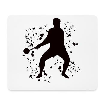 Hammer Thrower Colorsplash Hammer Throw - Mouse Pad (horizontal) - white - Front