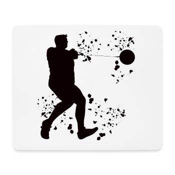Hammer Thrower Colorsplash Hammer Throw - Mouse Pad (horizontal) - white - Front