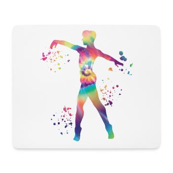 Ballet Dancer Colorsplash Man Ballerino - Mouse Pad (horizontal) - white - Front