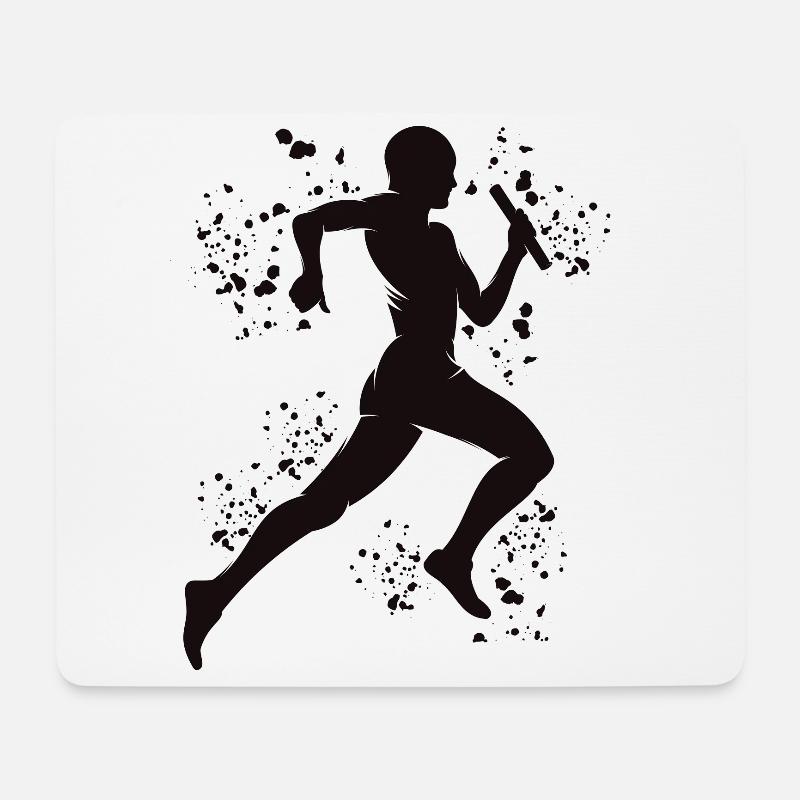 Staffelläufer Staffellauf Staffellauf - Mousepad (Querformat) - Weiß