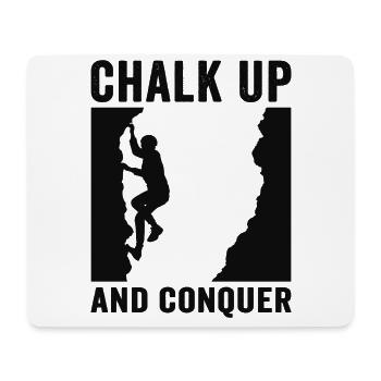 Chalking up and conquering boulderers - Mouse Pad (horizontal) - white - Front