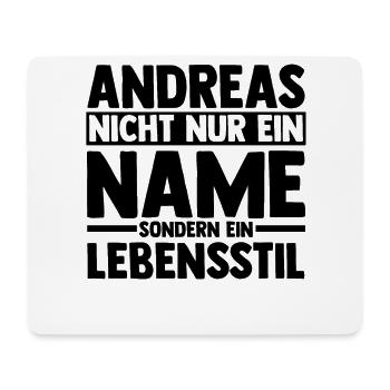 Prénom Andreas - Tapis de souris (format paysage) - blanc - Devant