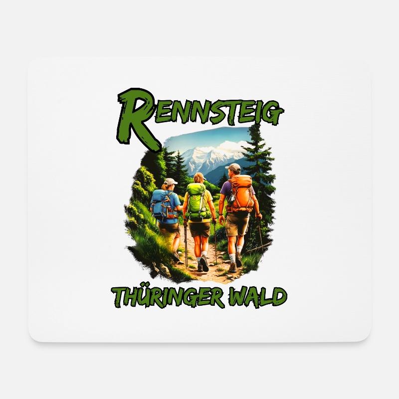 Rennsteig-Thüringer Wald-Thüringen - Mousepad (Querformat) - Weiß