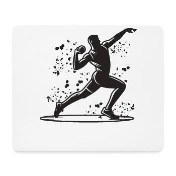 Shot Putter Colorsplash Shot Put - Mouse Pad (horizontal) - white - Front