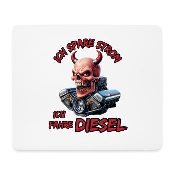 J’économise de l’électricité Je roule au diesel - Tapis de souris (format paysage) - blanc - Devant