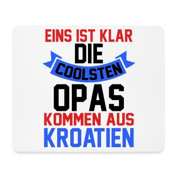 Kroaten Kroate Opa Großvater Hrvatska Kroatien - Mousepad (Querformat) - Weiß - Vorne