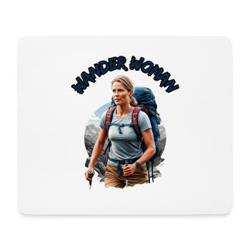 Wander Woman - Frauen Bergsteigen Wandern - Mousepad (Querformat) - Weiß - Vorne