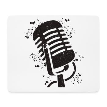 Microphone Poetry Slam Podcast Singer - Mouse Pad (horizontal) - white - Front