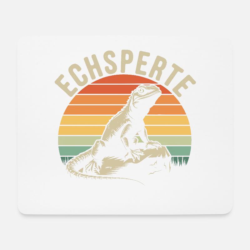 Echsperte Echspertin Lustiger Wortwitz Reptilien - Mousepad (Querformat) - Weiß