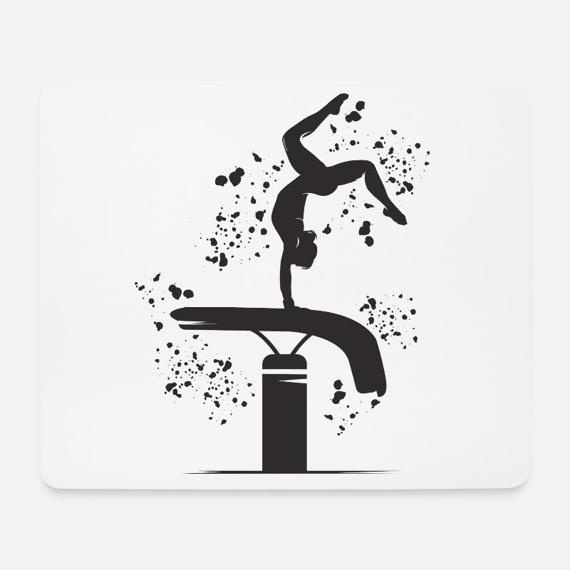 Kunstturner Kunstturnen Sprungpferd Sprungtisch - Mousepad (Querformat) - Weiß