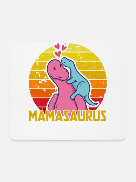 Mamasaurus - Mousepad (Querformat) - Weiß