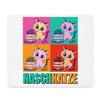 Gâteau pour chat dent sucrée Gâteau Snacking Pâtisserie Sucré - Tapis de souris (format paysage) - blanc - Devant
