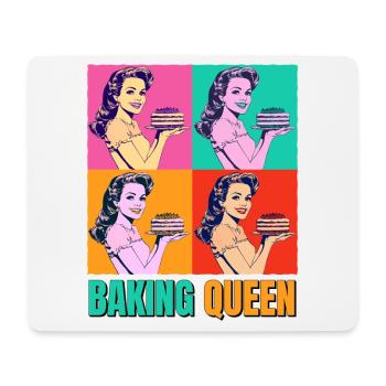 Backen Torte Backkönigin Backfee Bäckerin Pop Art - Mousepad (Querformat) - Weiß - Vorne