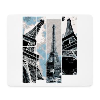 Paris Eiffelturm Skyline Frankreich Stadt Collage - Mousepad (Querformat) - Weiß - Vorne