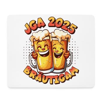 JGA 2025 Bräutigam Bier Alkohol Saufen Lustig - Mousepad (Querformat) - Weiß - Vorne