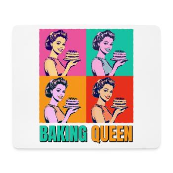 Backen Torte Backkönigin Backfee Bäckerin Pop Art - Mousepad (Querformat) - Weiß - Vorne