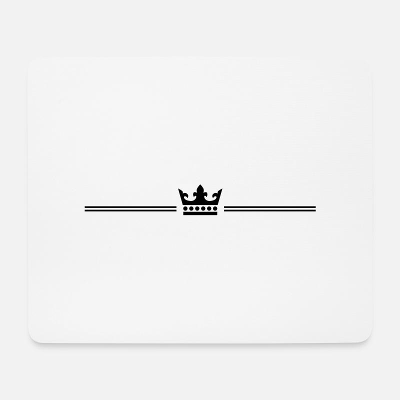 Krone Linie - Mousepad (Querformat) - Weiß