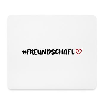 Freundschaft Herz - Mousepad (Querformat) - Weiß - Vorne