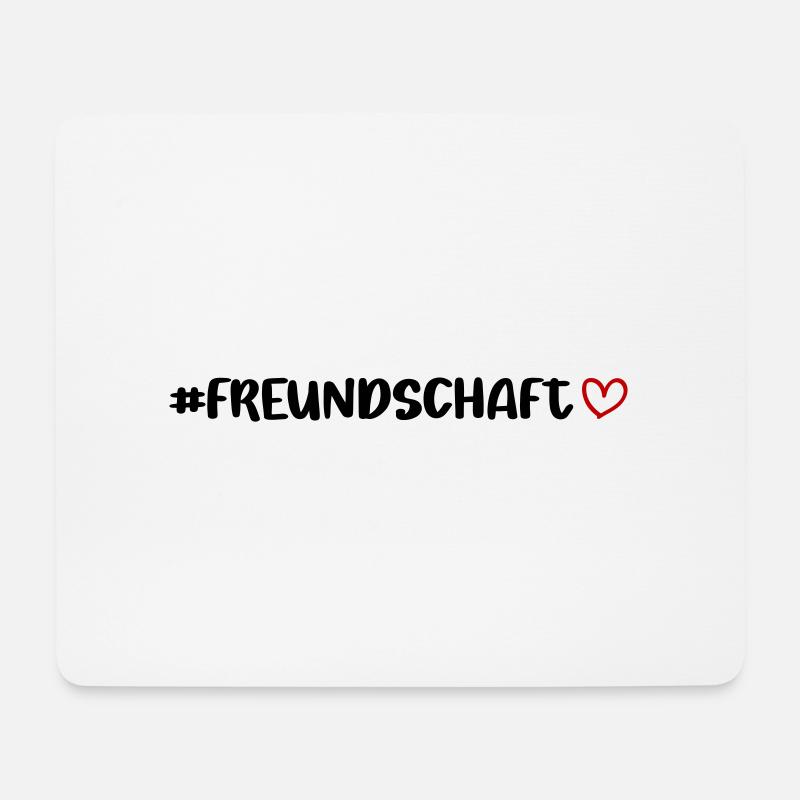 Freundschaft Herz - Mousepad (Querformat) - Weiß